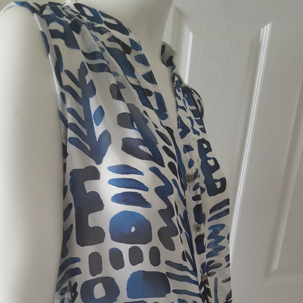SOLD Sleeveless Top L Blue ASM J Collection NWT - Picture 3 of 8